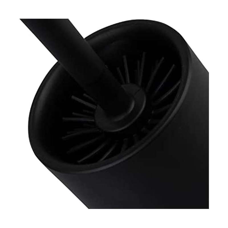 for Thorough and Easy Cleaning In Black Toilet Brush with Plastic Bristles