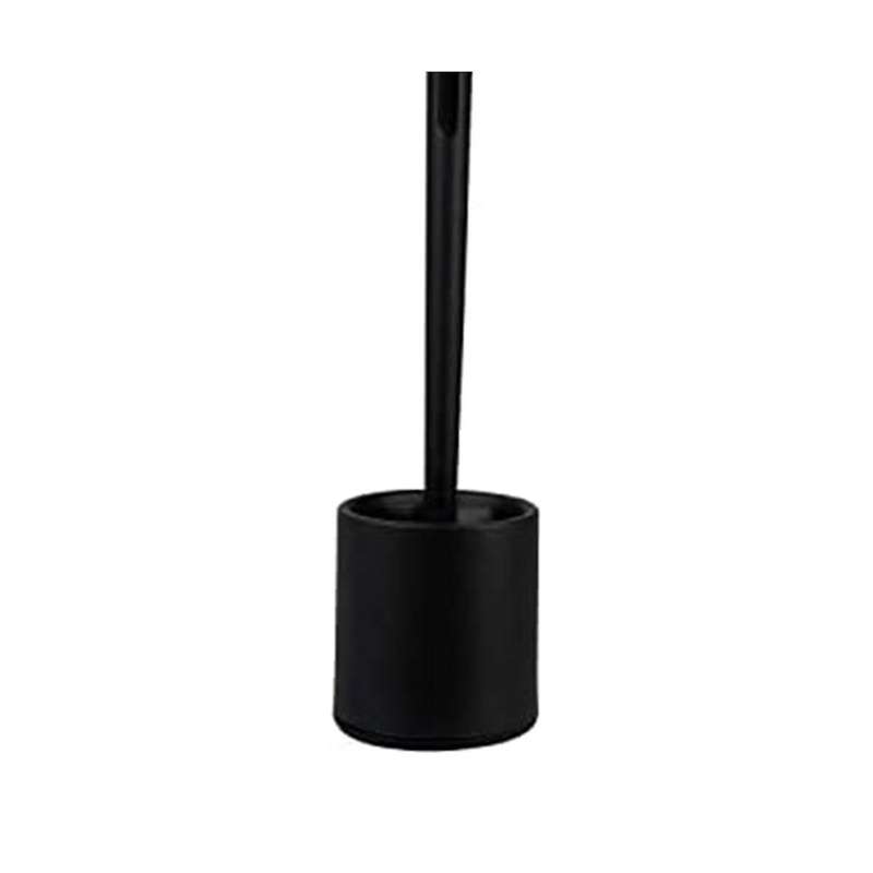 for Thorough and Easy Cleaning In Black Toilet Brush with Plastic Bristles