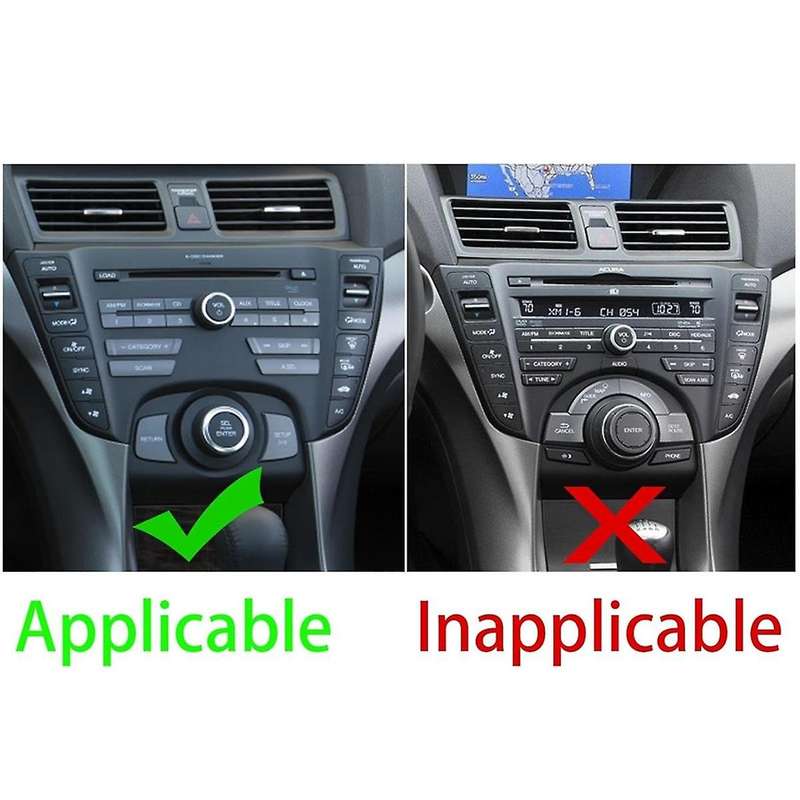for TL 2009-2014 Carbon Fiber Center Console Radio Navigation Panel Cover Trim Interior Accessories