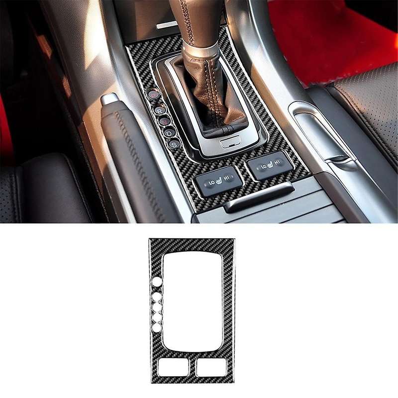 for TL 2009-2014 Carbon Fiber Center Console Gear Panel Cover Trim Sticker Interior Accessories