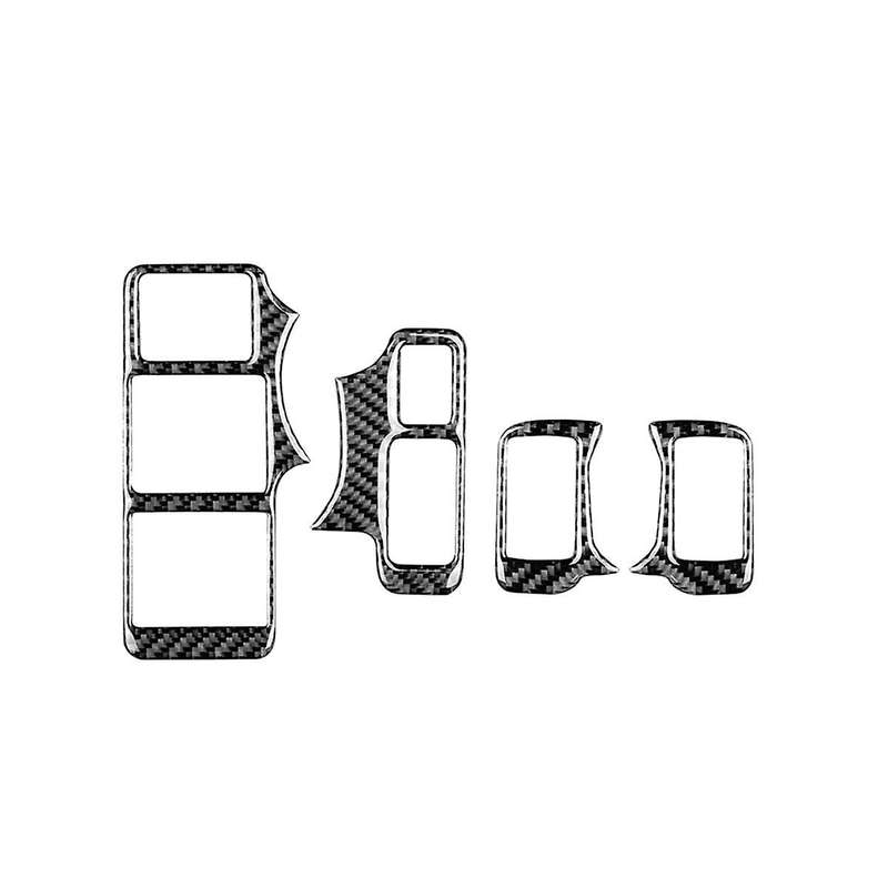 for TL 2009-2014 Carbon Fiber Car Window Lift Switch Panel Cover Trim Interior Accessories