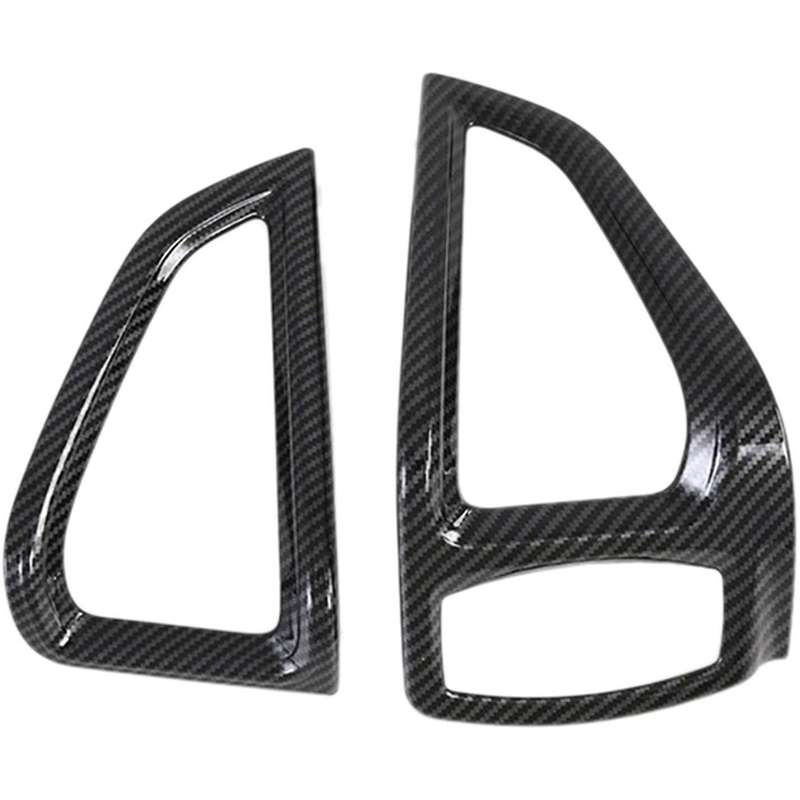 for Transit 2017+ Car Carbon Fiber Dashboard AC Air Conditioner Outlet Vent Cover Trim for Tourneo C
