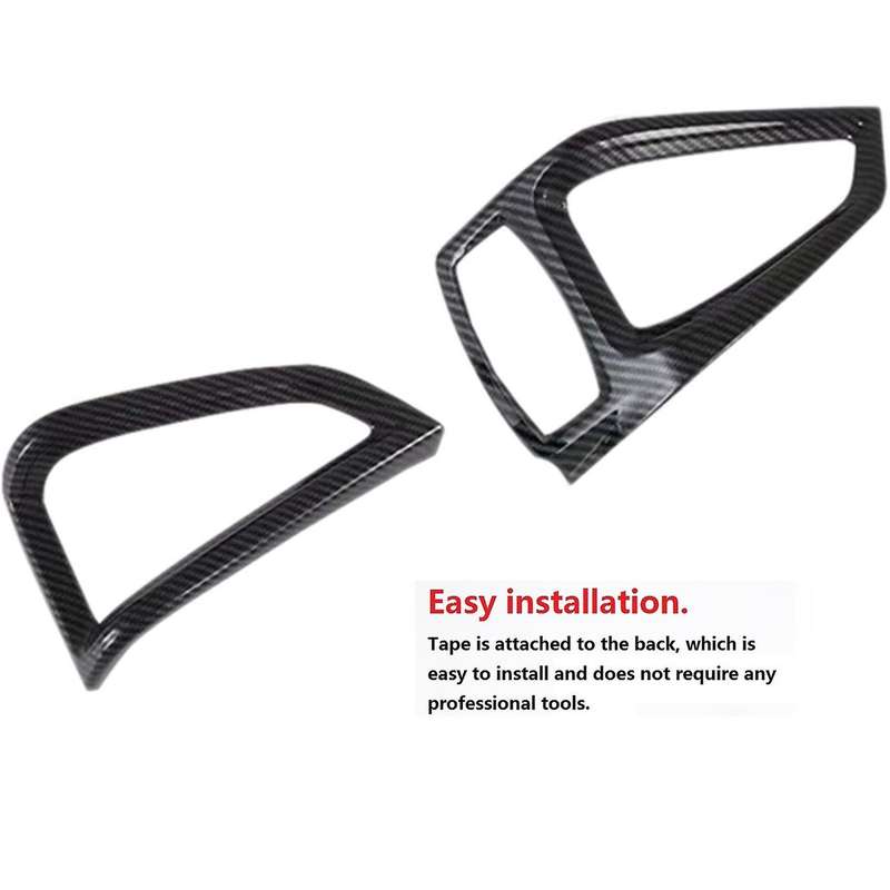 for Transit 2017+ Car Carbon Fiber Dashboard AC Air Conditioner Outlet Vent Cover Trim for Tourneo C