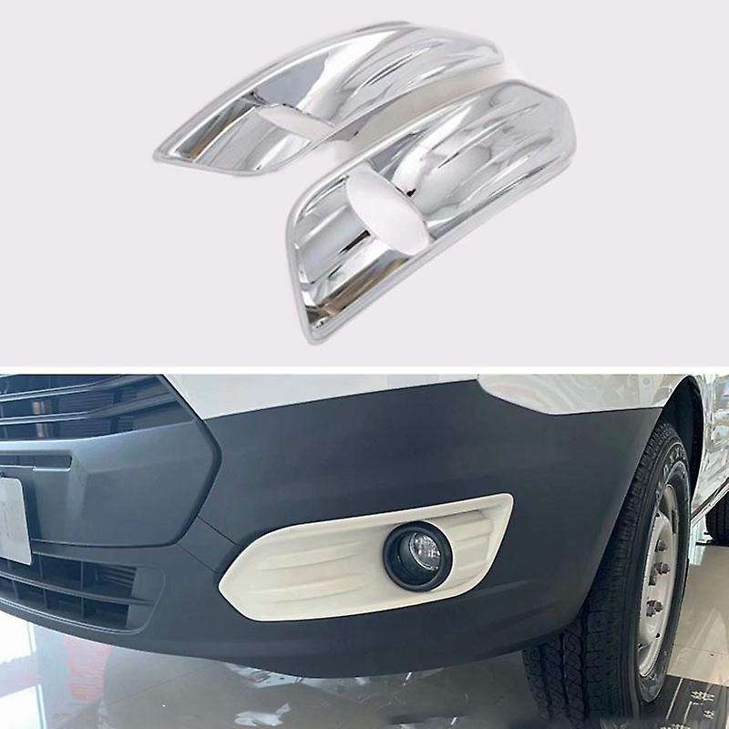 for Transit 2017 Car Front Fog Light Lamp Cover Decoration Cover ABS Auto Moldings Accessory