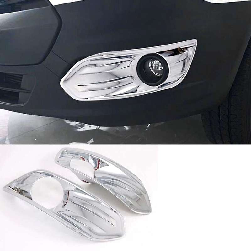 for Transit 2017 Car Front Fog Light Lamp Cover Decoration Cover ABS Auto Moldings Accessory