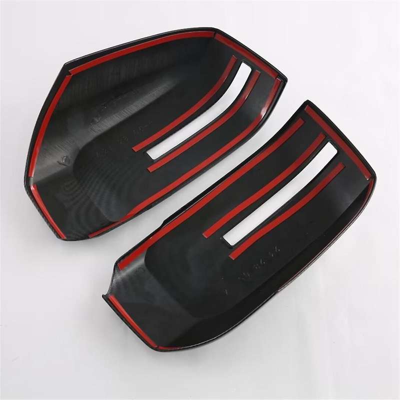 for Triton / L200 2024 Carbon Fiber Side Door Mirror Cap Rearview Mirror Cover Trim Accessories