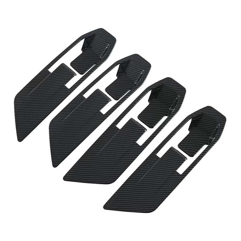 for Triton / L200 2024 Inner Door Handle Bowl Frame Cover Trim Sticker Interior Accessories Carbon F