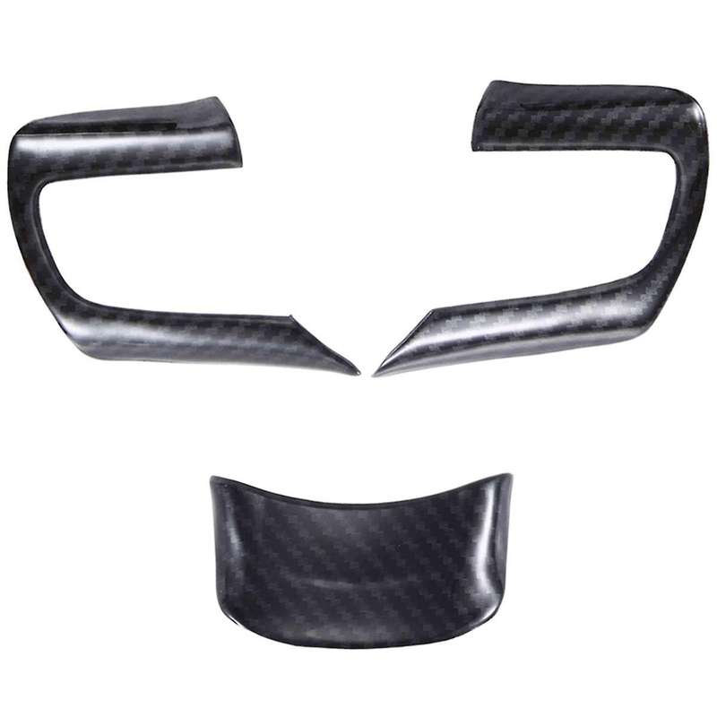 for TT 2008-2014 Car Steering Wheel Cover Trim Carbon Fiber ABS Accessories