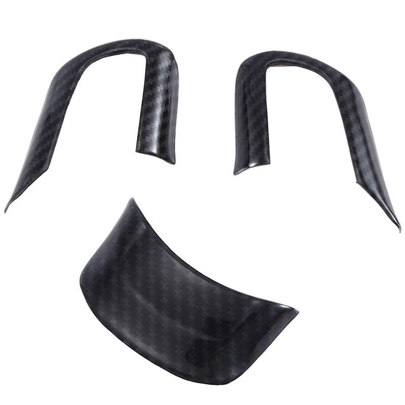 for TT 2008-2014 Car Steering Wheel Cover Trim Carbon Fiber ABS Accessories