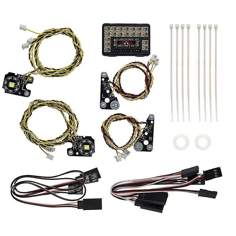 for Trx4 Rc Car Front Rear Led Lights + Ic Lamp Group Headlight Kit for 1/10 Rc Crawler -4