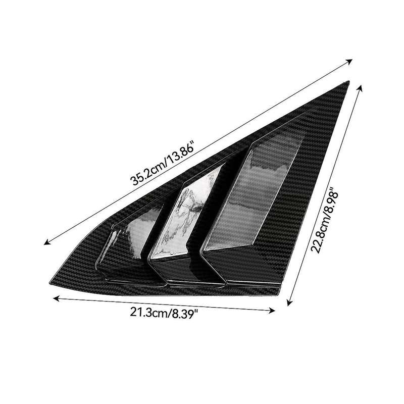 for Type R Hatchback 2016-20201 Rear Side Vent Window Louver Cover Triangular Window Trim Carbon Fib