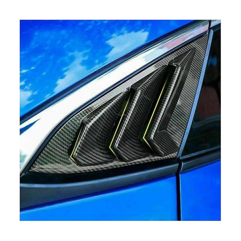 for Type R Hatchback 2016-20201 Rear Side Vent Window Louver Cover Triangular Window Trim Carbon Fib
