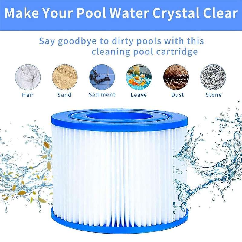 for Type VI Pool Filter , 4 Pack of Inflatable Hot Tub and SPA Replacement Filter Compatible with 9