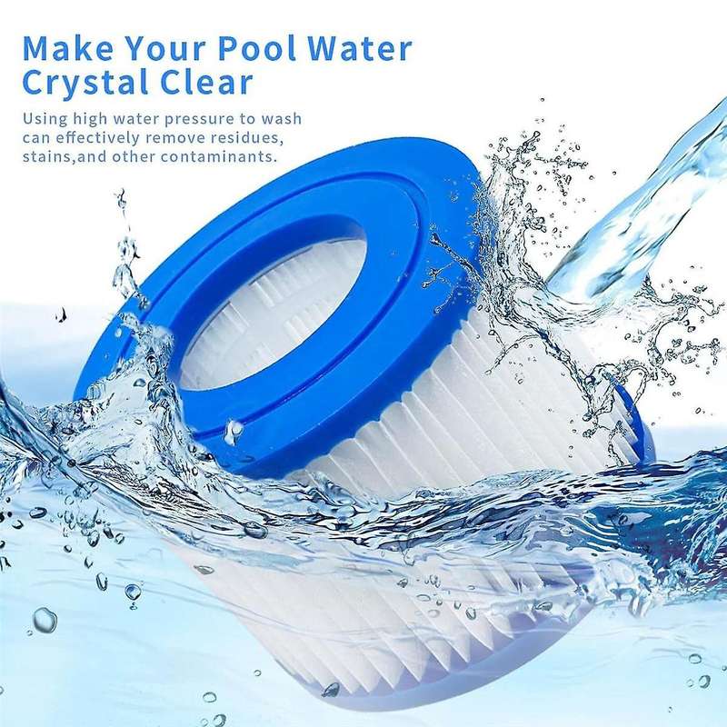 for Type VI Pool Filter , 4 Pack of Inflatable Hot Tub and SPA Replacement Filter Compatible with 9
