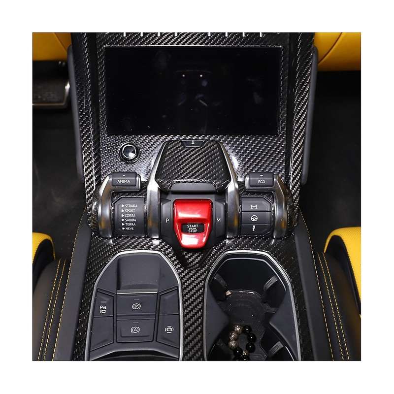 for Urus 2018-2021 Carbon Fiber Car Sport Mode Switch Frame Cover Trim Sticker Accessories