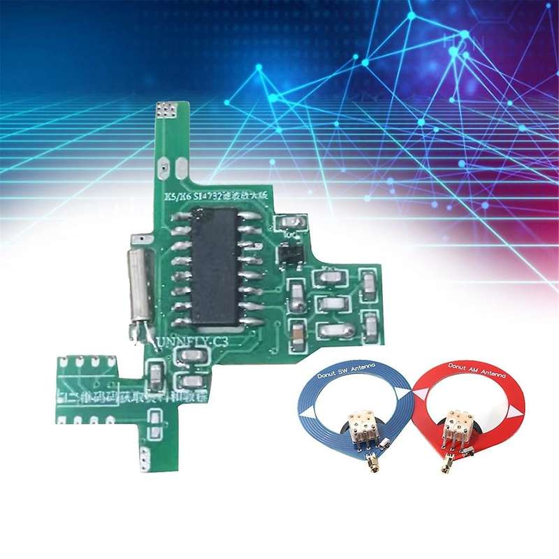 for UVK5/UVK6 SI4732 Intercom Modification Module Filter Amplified Version+Donut SW/AM Antenna