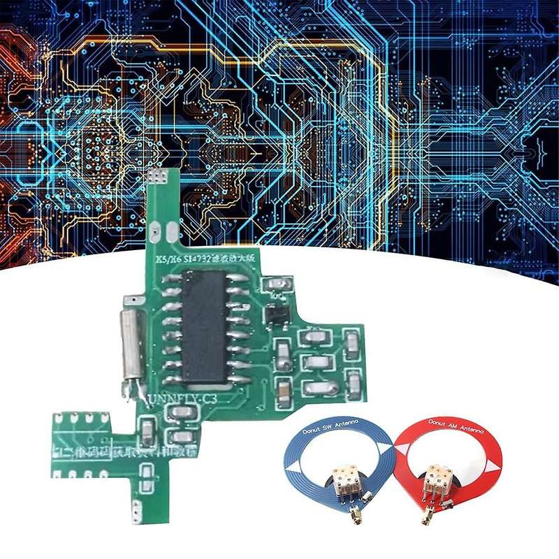 for UVK5/UVK6 SI4732 Intercom Modification Module Filter Amplified Version+Donut SW/AM Antenna