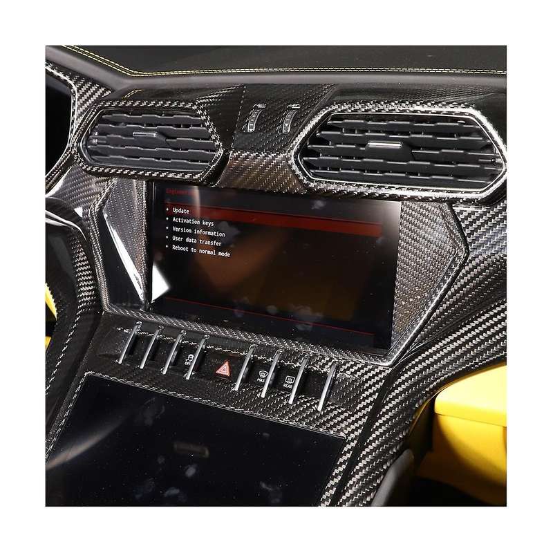 for Urus 2018-2021 Carbon Fiber Car Center Console Navigation Screen Frame Cover Trim Sticker Acces