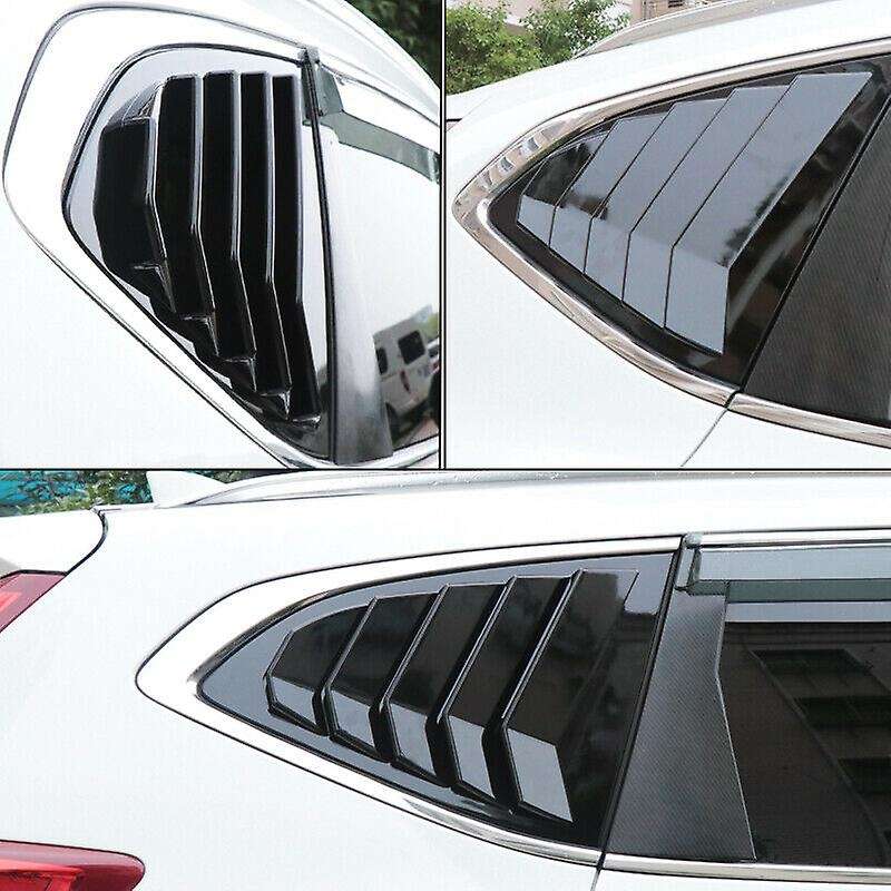 for -V 2017-2020 Gloss Black ABS Side Vent Window Scoop Louver Trim Scoop