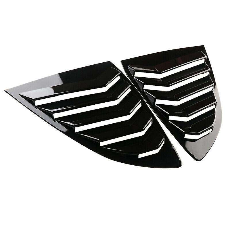 for -V 2017-2020 Gloss Black ABS Side Vent Window Scoop Louver Trim Scoop