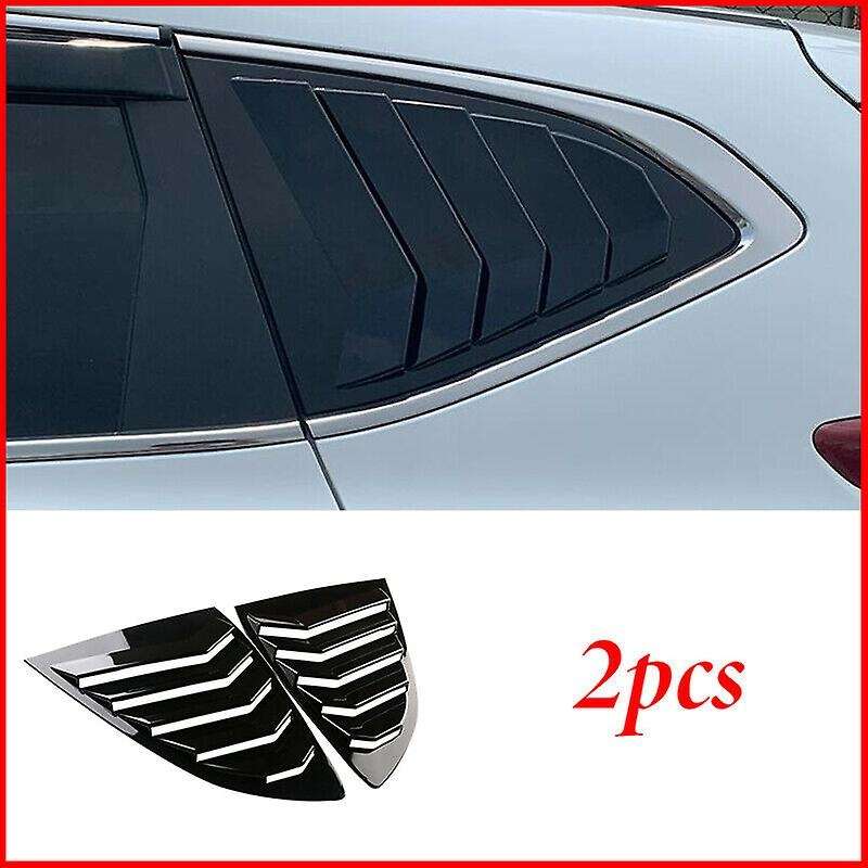 for -V 2017-2020 Gloss Black ABS Side Vent Window Scoop Louver Trim Scoop