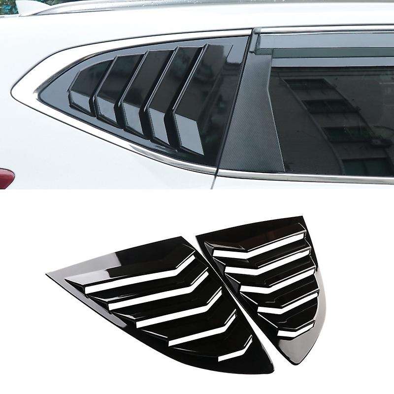for -V 2017-2020 Gloss Black ABS Side Vent Window Scoop Louver Trim Scoop