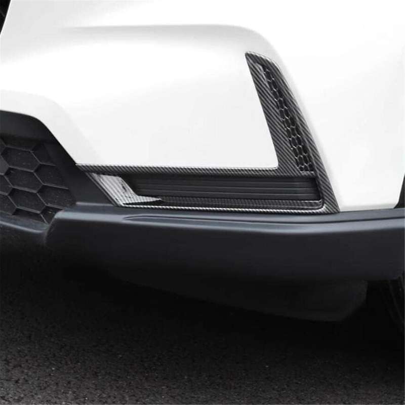 for -v 2023 2024 Car Front Fog Light Lamp Cover Decor Trim Accessories - Abs Carbon Fiber