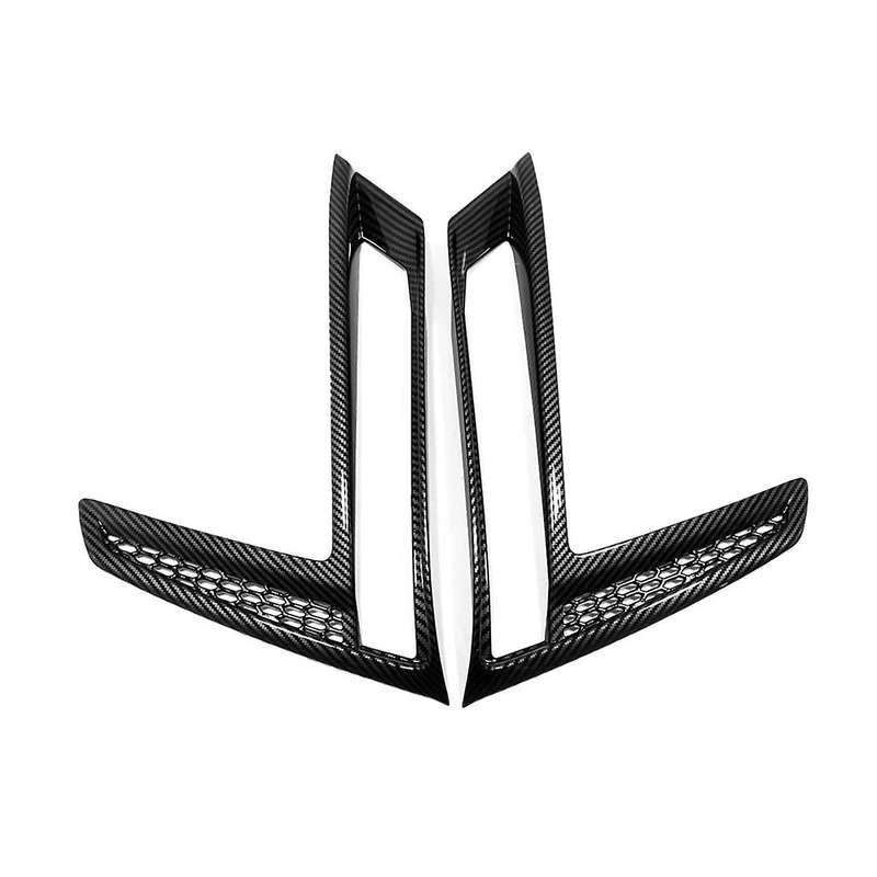 for -v 2023 2024 Car Front Fog Light Lamp Cover Decor Trim Accessories - Abs Carbon Fiber
