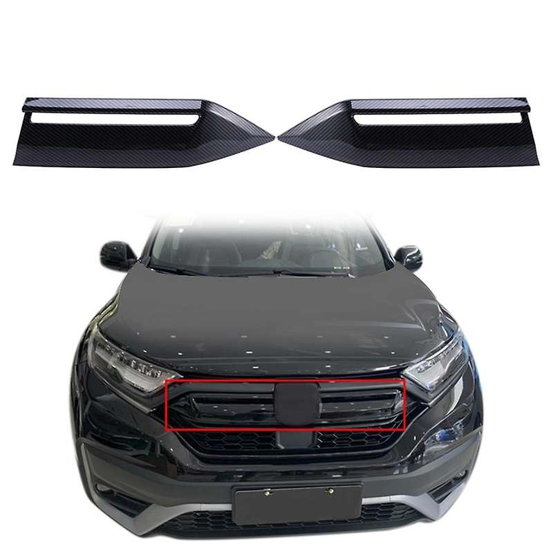 for -V 2020-2021 Carbon Fiber Upper Front Grille Grill Moulding Strips Cover Trim Auto Styling Stick