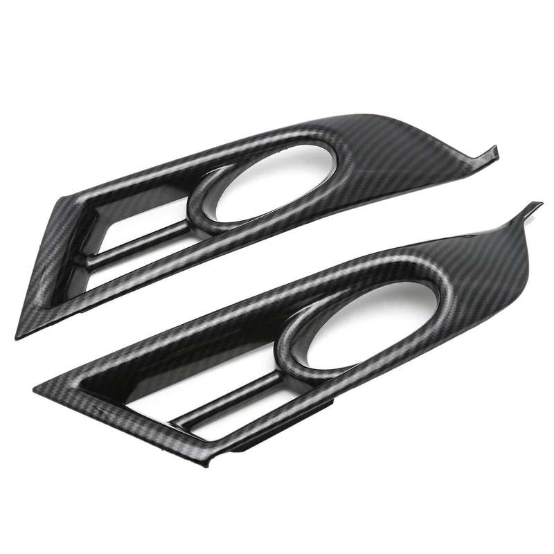 for -V 2017-2020 Carbon Fiber Look Car Front Bumper Fog Light Lamp Frame Cover Trims