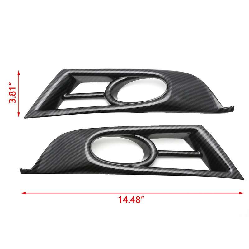 for -V 2017-2020 Carbon Fiber Look Car Front Bumper Fog Light Lamp Frame Cover Trims