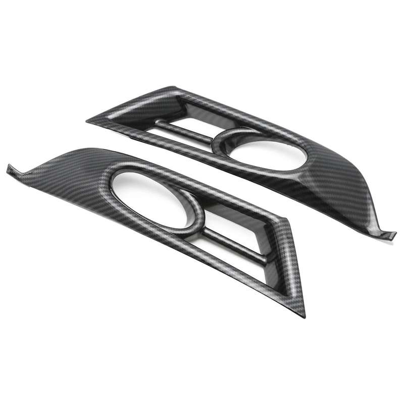 for -V 2017-2020 Carbon Fiber Look Car Front Bumper Fog Light Lamp Frame Cover Trims