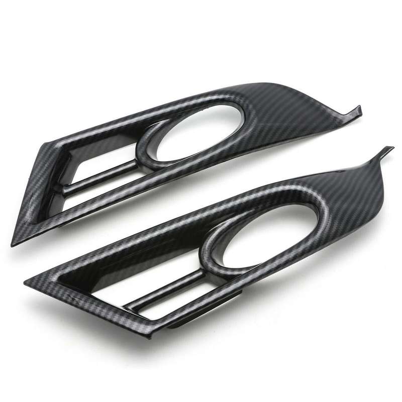 for -V 2017-2020 Carbon Fiber Texture Fog Lamp Cover Bezel Overlay Trims