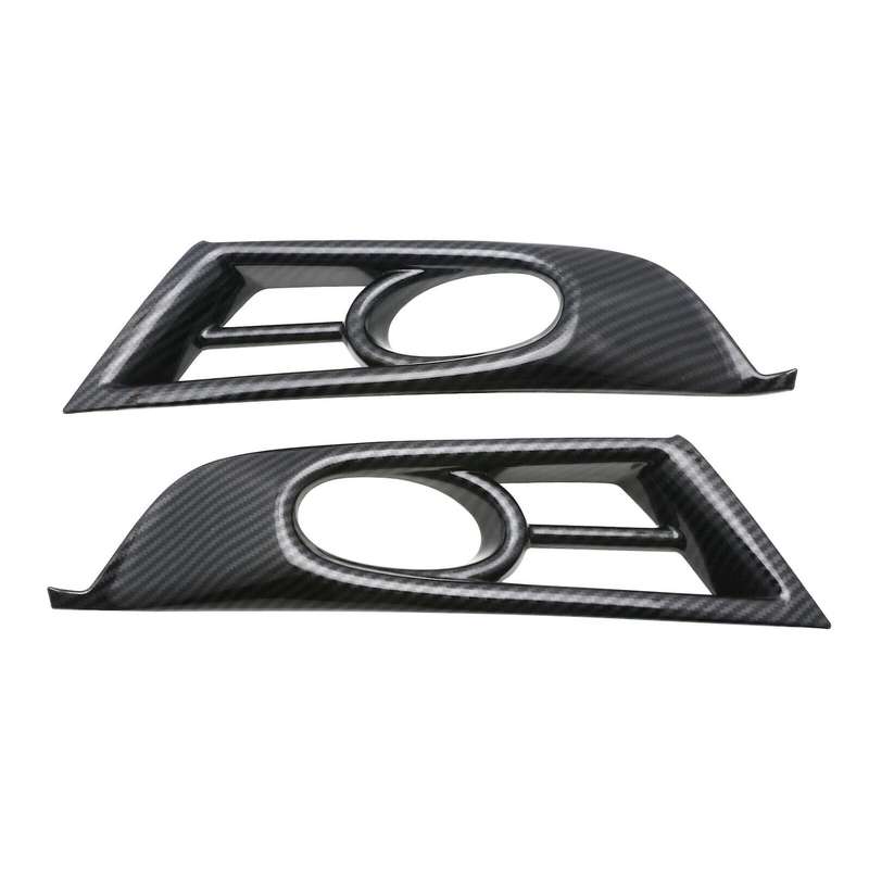 for -V 2017-2020 Carbon Fiber Texture Fog Lamp Cover Bezel Overlay Trims