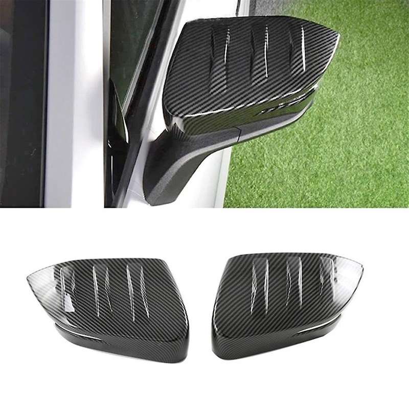 for -V 2023 2024 ABS Carbon Car Side Door Mirror Trim Rear View Mirror Cover Decor Accessories