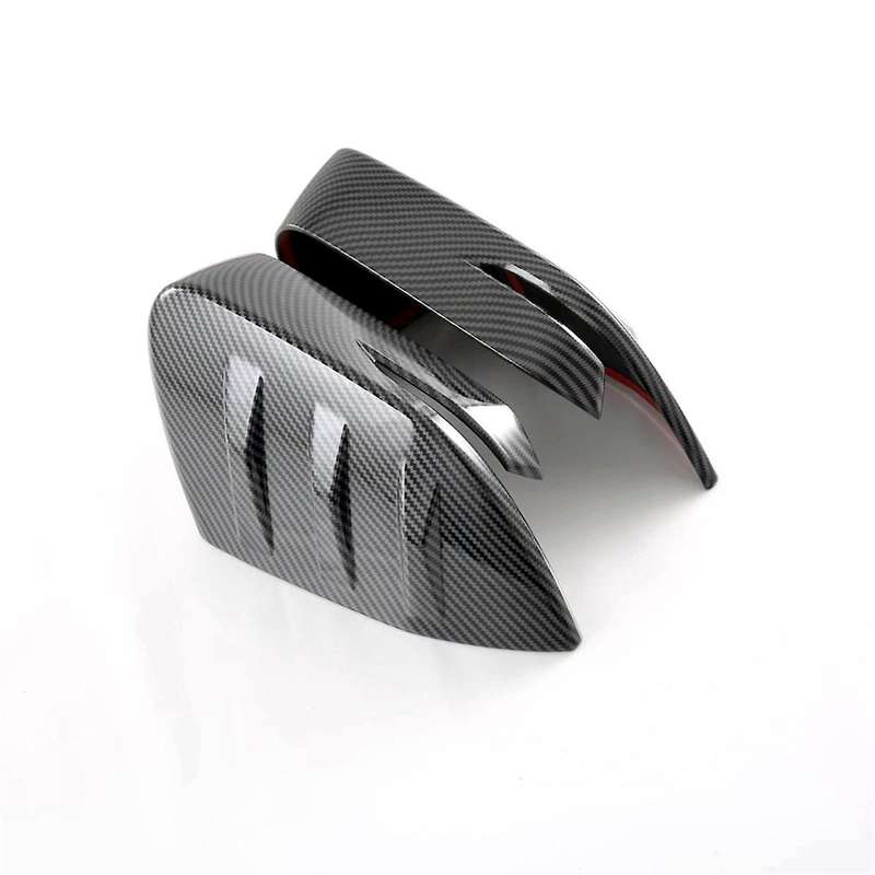 for -V 2023 2024 ABS Carbon Car Side Door Mirror Trim Rear View Mirror Cover Decor Accessories
