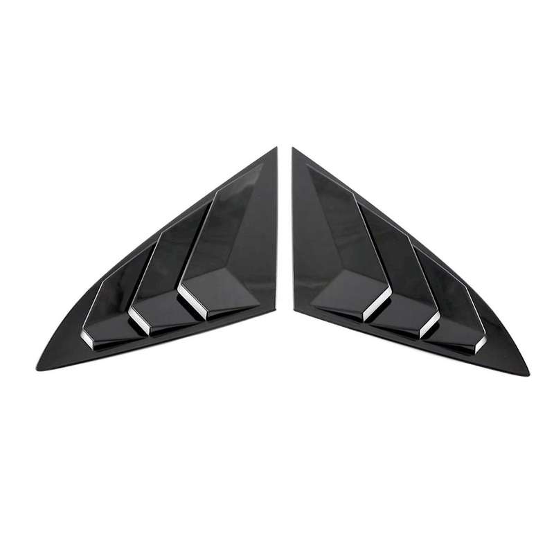 for -V 2023 2024 Car Rear Spoiler Wing Side Window Triangle Trim Cover Trim Accessories - ABS Black