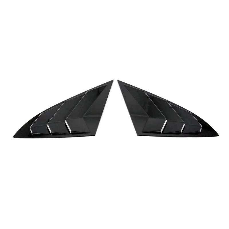 for -V 2023 2024 Car Rear Spoiler Wing Side Window Triangle Trim Cover Trim Accessories - ABS Black