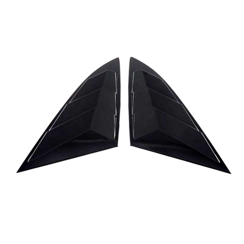 for -V 2023 2024 Car Rear Spoiler Wing Side Window Triangle Trim Cover Trim Accessories - ABS Black
