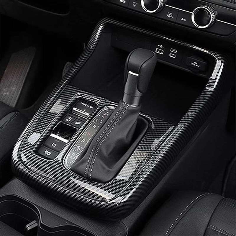 for -v 2023 2024 Center Console Gear Shift Panel Cover Interior Accessories - Abs Carbon Fiber