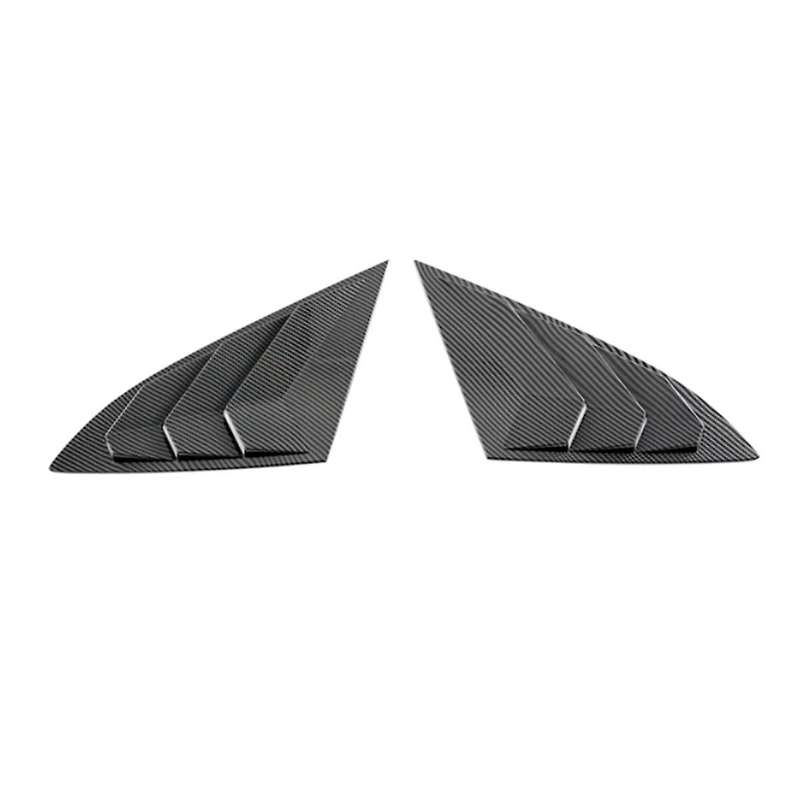 for -V 2023 2024 Car Rear Spoiler Wing Side Window Triangle Trim Cover Trim Accessories - ABS Carbon