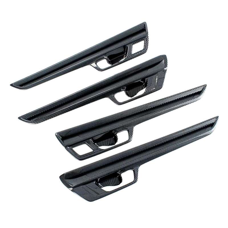 for -v 2023 2024 Inner Door Handle Panel Cover Trim Interior Accessories - Abs Carbon Fiber
