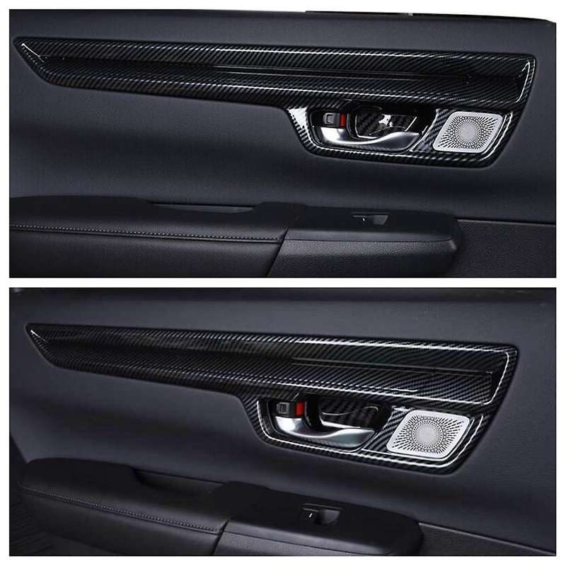 for -v 2023 2024 Inner Door Handle Panel Cover Trim Interior Accessories - Abs Carbon Fiber