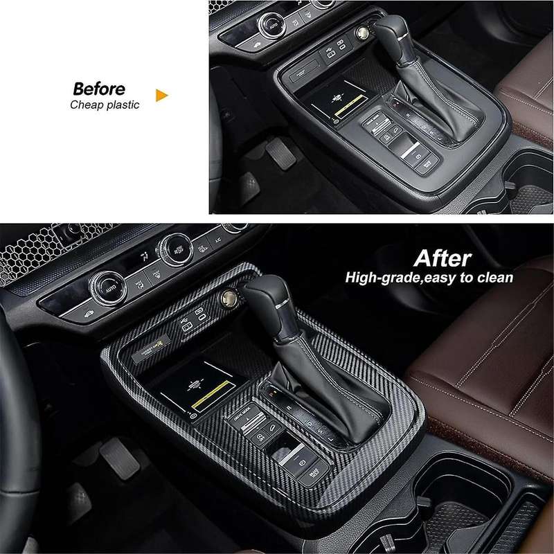 for -v 2023 2024 Lhd Center Console Gear Shift Panel Cover Frame Trim Interior Accessories, Abs Carb