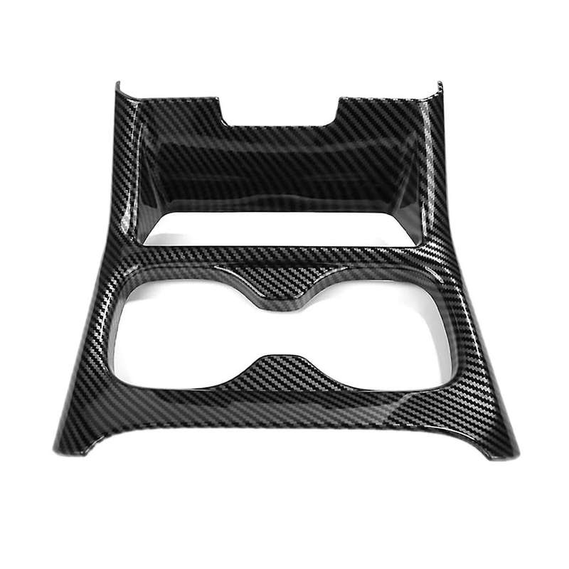 for -v 2023 2024 Center Console Cup Holder Panel Cover Trim Interior Accessories - Abs Carbon Fiber