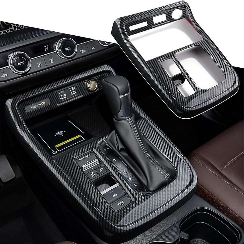 for -v 2023 2024 Center Console Gear Shift Cover Trim Interior Accessories - Abs Carbon Fiber