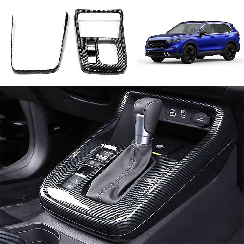 for -v 2023 2024 Center Console Gear Shift Panel Cover Trim Car Interior Accessories - Abs Carbon Fi