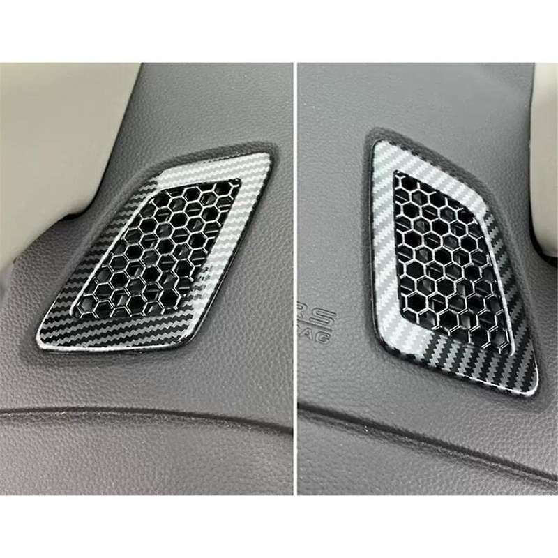 for -v 2023 2024 Front Dashboard Side Outlet Cover Trim Interior Accessories - Abs Carbon Fiber