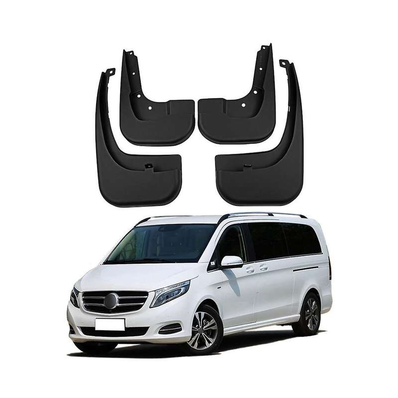 for V Class Sports Extended Edition 2016-2020 with Side Skirts Mud Flaps Guard Splash Flap Mudguard