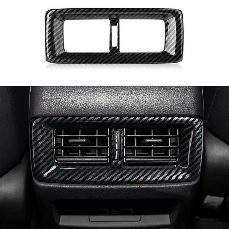 for -v 2023 2024 Rear Panel Armrest Box Outlet Cover Trim Interior Accessories - Abs Carbon Fiber